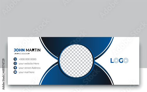 Set of modern email signature design, modern creative email signature design