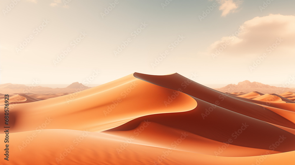 Desert landscape. Generative AI