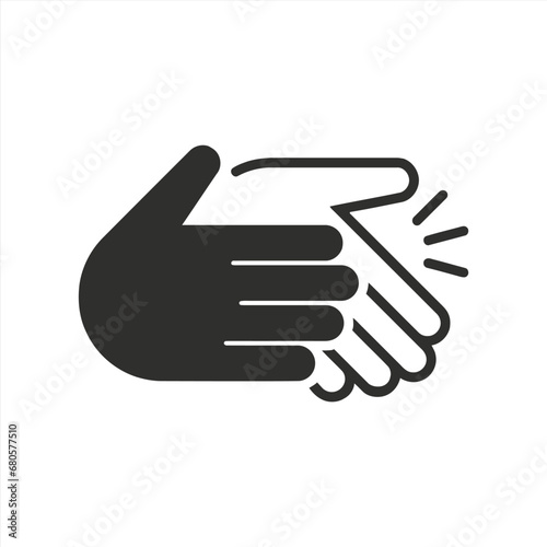 Hands clapping icon photo