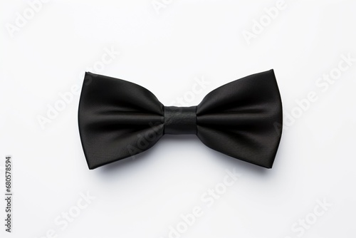 A white background with a black bow tie