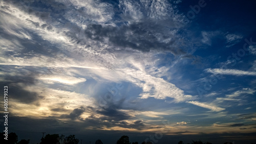 sunset in the sky