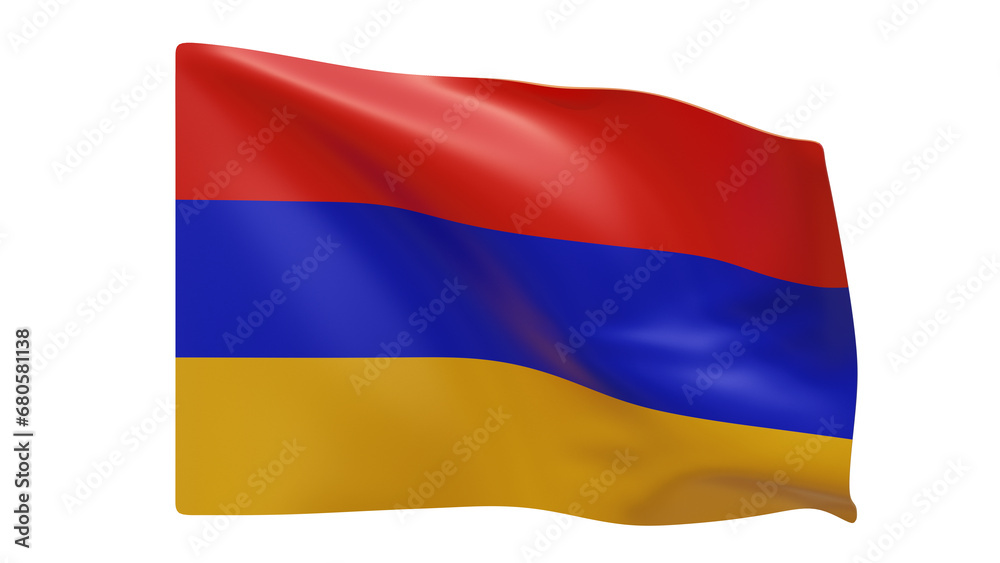 Armenia flag realistic 3d render isolated, armenia flag isolated, armenia flag background Armenia flag realistic 3d render isolated, armenia flag isolated, armenia flag background