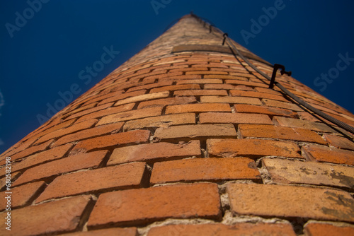Chimney of the old building of the Silk Factory in Mohacs