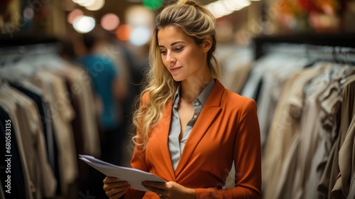 Employees check product stocks in department stores.