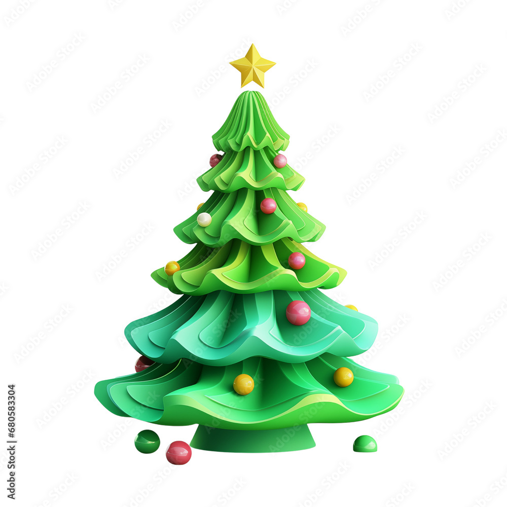 3D colorful Christmas tree 3D colorful Christmas tree