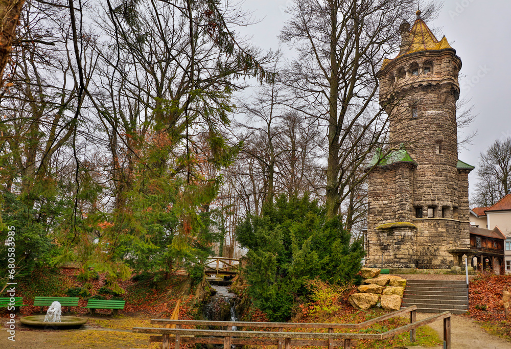 Obraz premium Germany city of Augsburg on a cloudy winter day