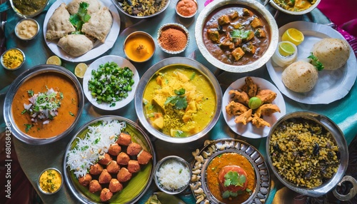 Indian full  traditional meal photo