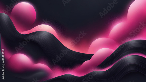 Hintergrund abstrakt rosa und schwarz dunkel sind hell mit dem Farbverlauf ist die Oberfläche mit Vorlagen Metallstruktur weiche Linien Tech-Design-Muster grafischer diagonaler Neonhintergrund. photo