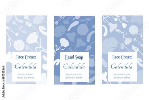Vector illustrations for floral or herbal products