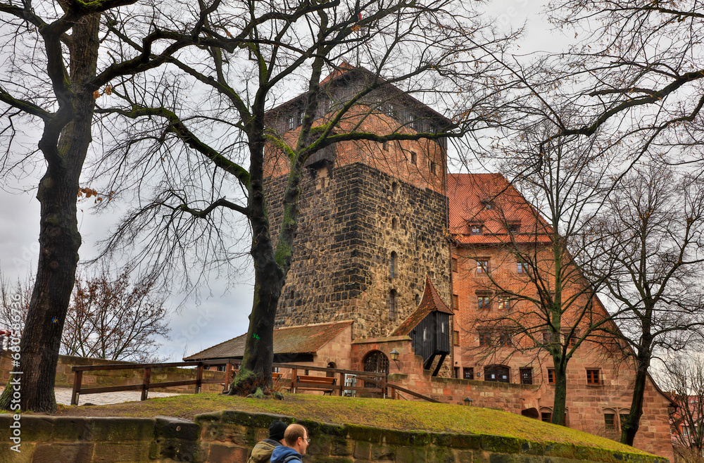 Germany Nuremberg city view on a cloudy autumn day