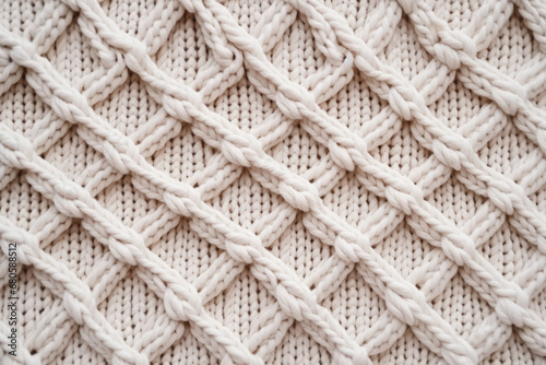 Hand made macrame texture pattern. Eco friendly modern knitting. Generative AI