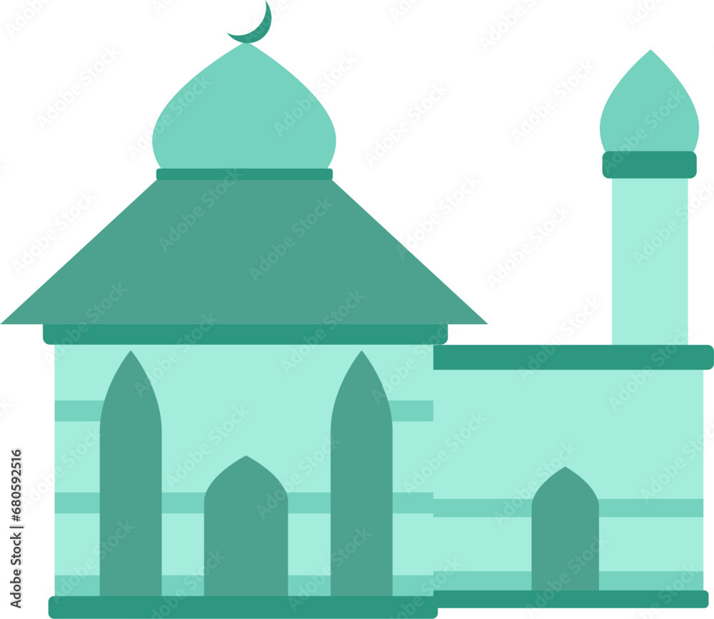 Mosque building illustration