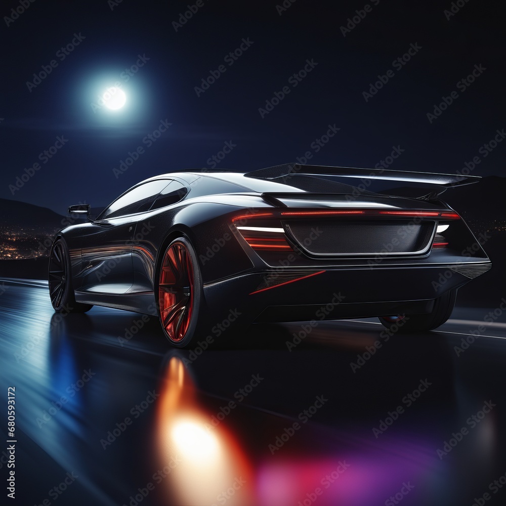 3d cg rendering of a sports car 3d cg rendering of a sports car 3d rendering of a brand - less generic concept car