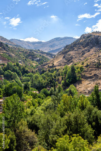 Scenic view of the pass in the mountainous region of Faraya. Republic of Lebanon photo