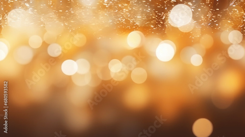 Christmas ball golden bokeh motion blur modern background