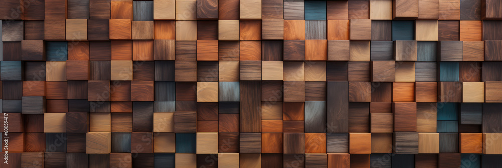 Textured Wooden Block Composition Textured Wooden Block Composition