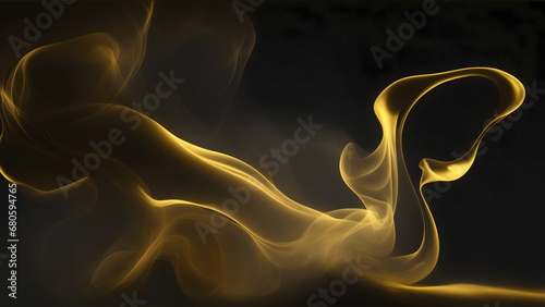 gold yellow smoke dark background mysterious magic surprise blurred magical