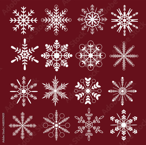 Snowflakes always have a hexagonal or hexagonal shape. Their shape and pattern depend on the temperature and humidity of the air at the time they form. photo
