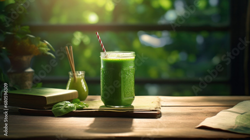Green Smoothie drink in glass