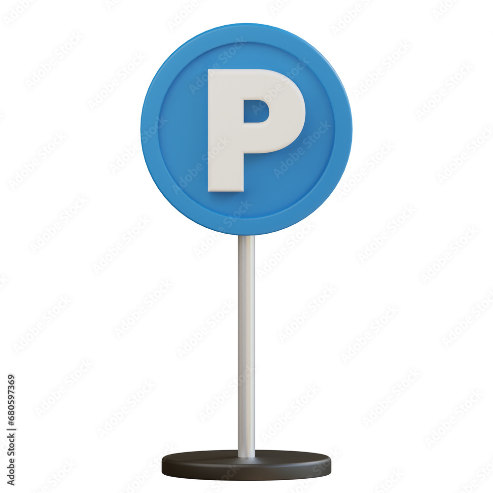 3d Parking area Illustration With Transparent Background 3d Parking area Illustration With Transparent Background