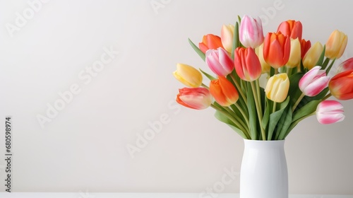 tulips background with place for text.