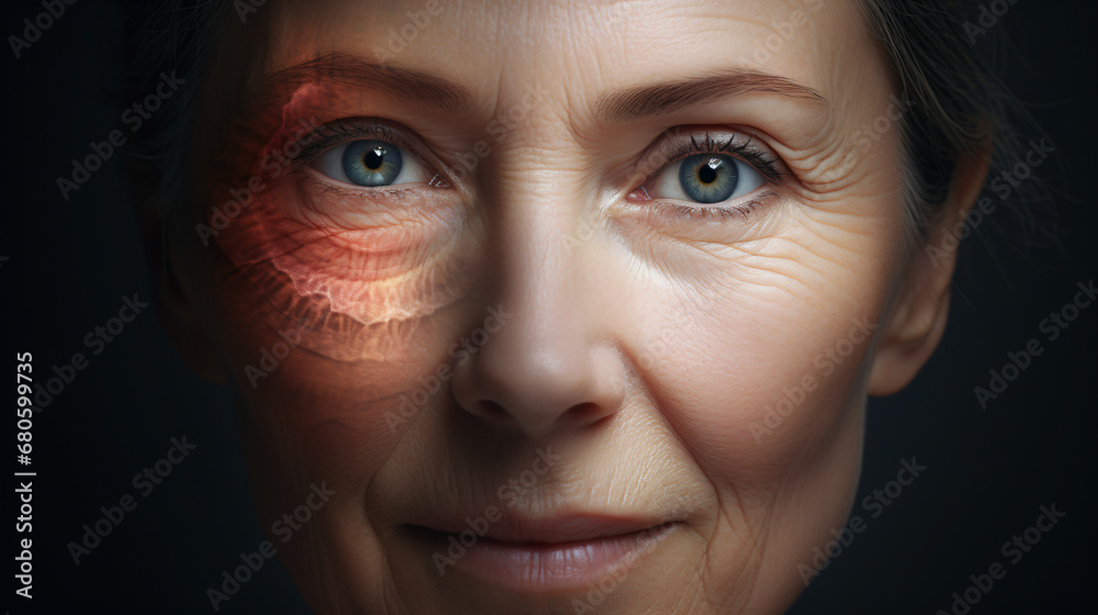 portrait of a woman getting older portrait of a woman getting older
