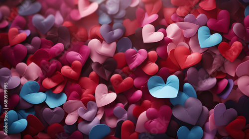background of pink hearts