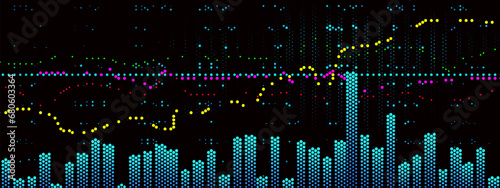 Stock market graph background. Concept of business investment