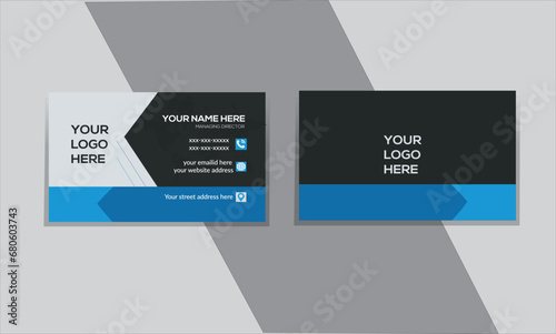 Business card design, corporate presentation ,Vector illustration, double sided business card, Stationery design,  Modern presentation,
tamplate design 