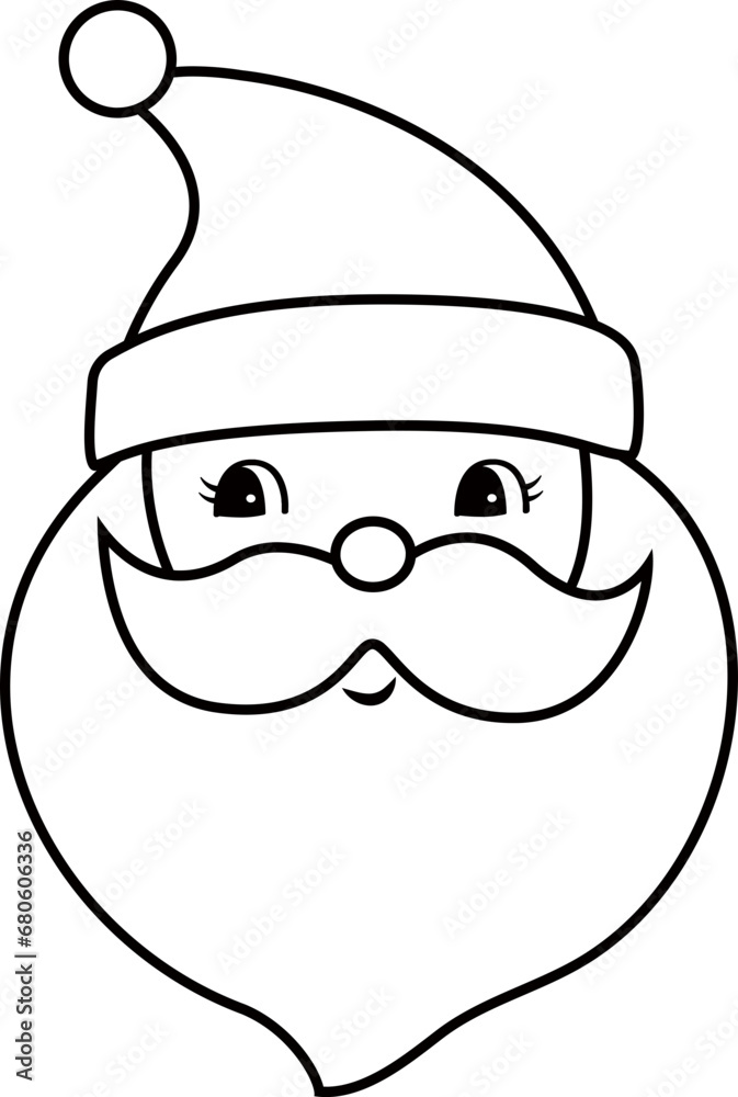 Retro Santa Claus Avatar outline Retro Santa Claus Avatar outline