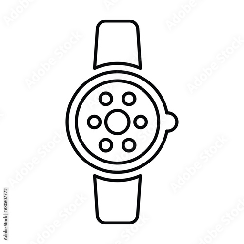 Smart Watch Icon In Outline Style