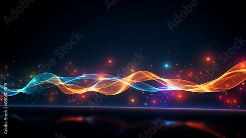 abstract background with glowing lights