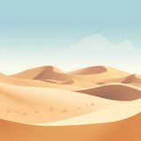 a minimalist representation of a desert landscape