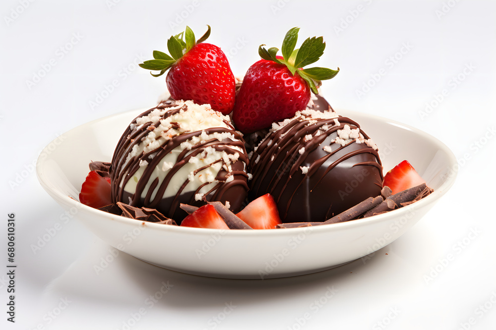 Tempting Chocolate-Covered Strawberries - Generative AI Tempting Chocolate-Covered Strawberries - Generative AI
