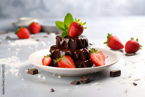 Tempting Chocolate-Covered Strawberries - Generative AI