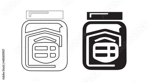 Modern oatmeal icon design in vector format with a white background
