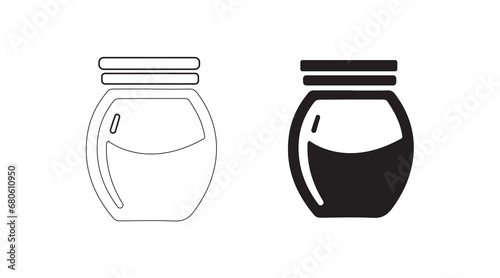 Modern oatmeal icon design in vector format with a white background