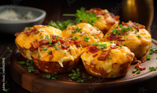 Morning Delight: Bacon and Cheddar Egg Muffins for Breakfast