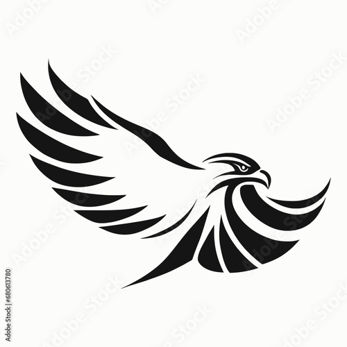 Silhouette of an eagle flying