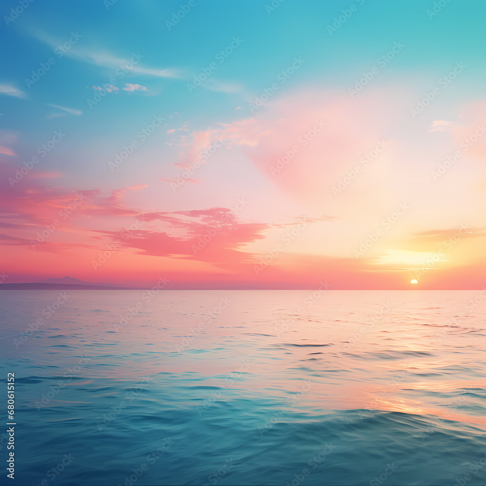 a soft gradient depicting an ocean sunset