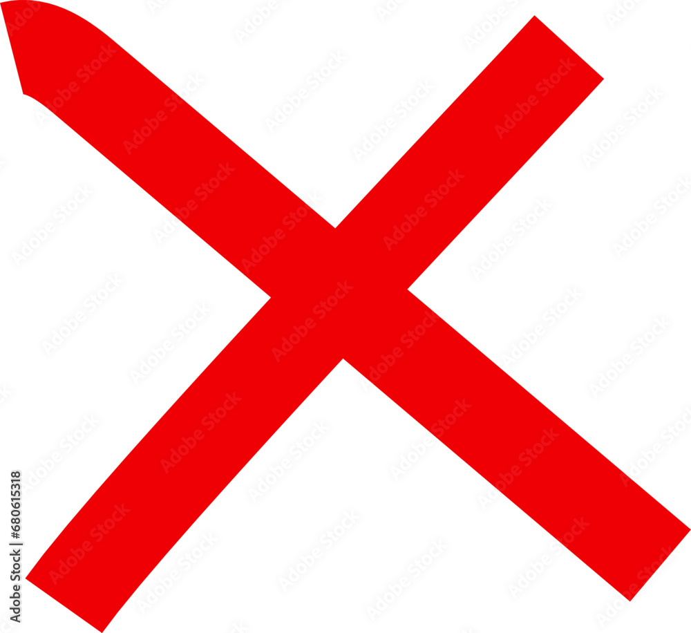 Red cross sign icon. Wrong mark stock icon. Red cross X symbol. Grunge X icon. Red cross sign icon. Wrong mark stock icon. Red cross X symbol. Grunge X icon.