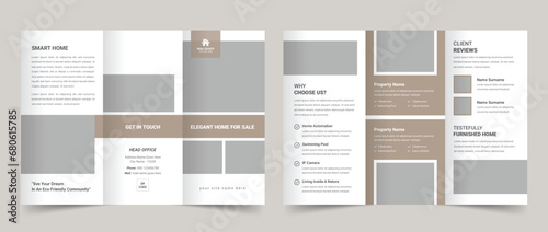 Real Estate Trifold Brochure, Editable and Customize Template Brochure, A4 Brochure, Sale Banner 