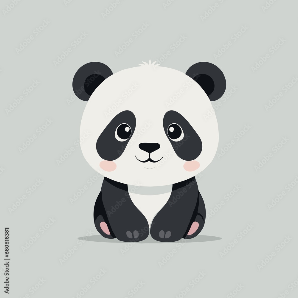 Adorable Baby Panda Isolated Vector Illustration Adorable Baby Panda Isolated Vector Illustration