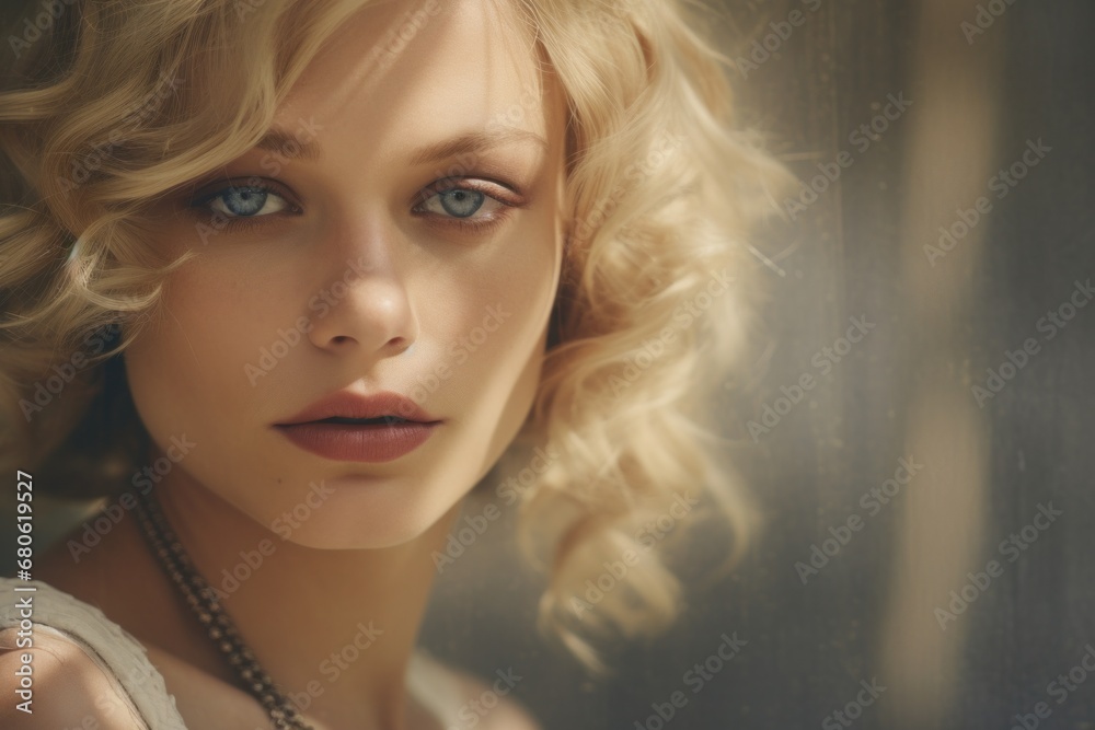 Elegant woman with glamour makeup in golden hour light. Beauty and fashion Elegant woman with glamour makeup in golden hour light. Beauty and fashion