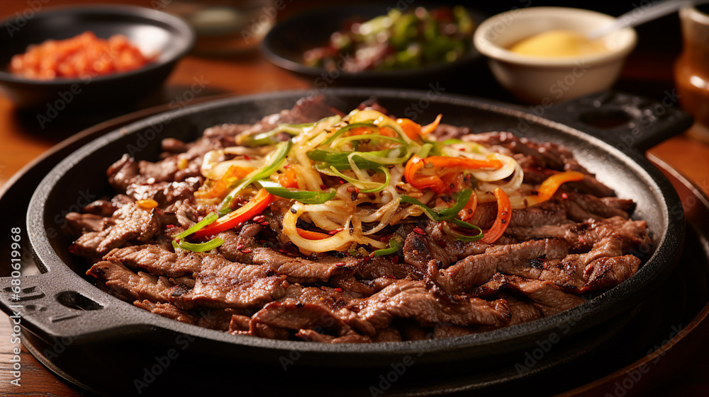 Flavorful Beef Bulgogi with Sizzling Hotplate