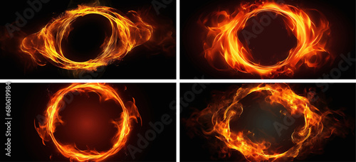hot fire flame heat burn abstract design black background energy fiery inferno illustration 