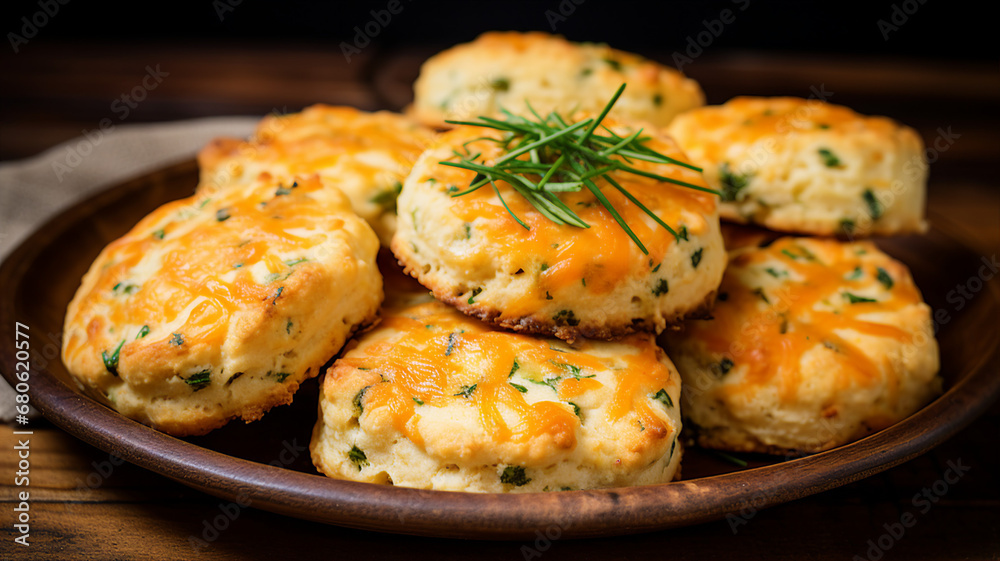 Freshly Baked Cheddar and Chive Biscuits Freshly Baked Cheddar and Chive Biscuits