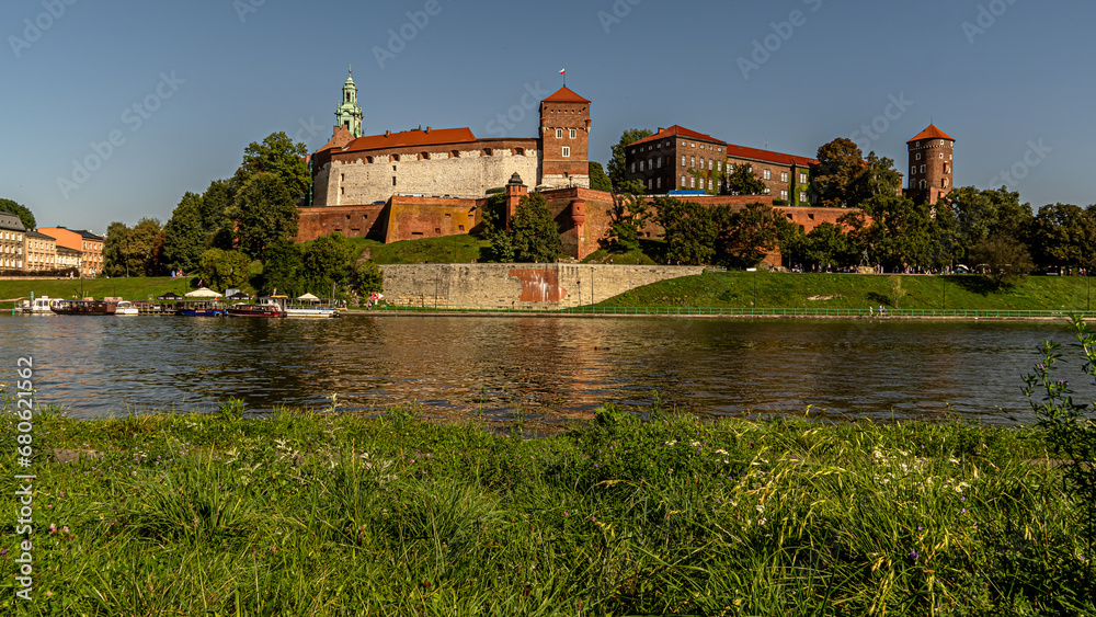 Wawel Royal Castle in Krakow on a sunny,summer day.