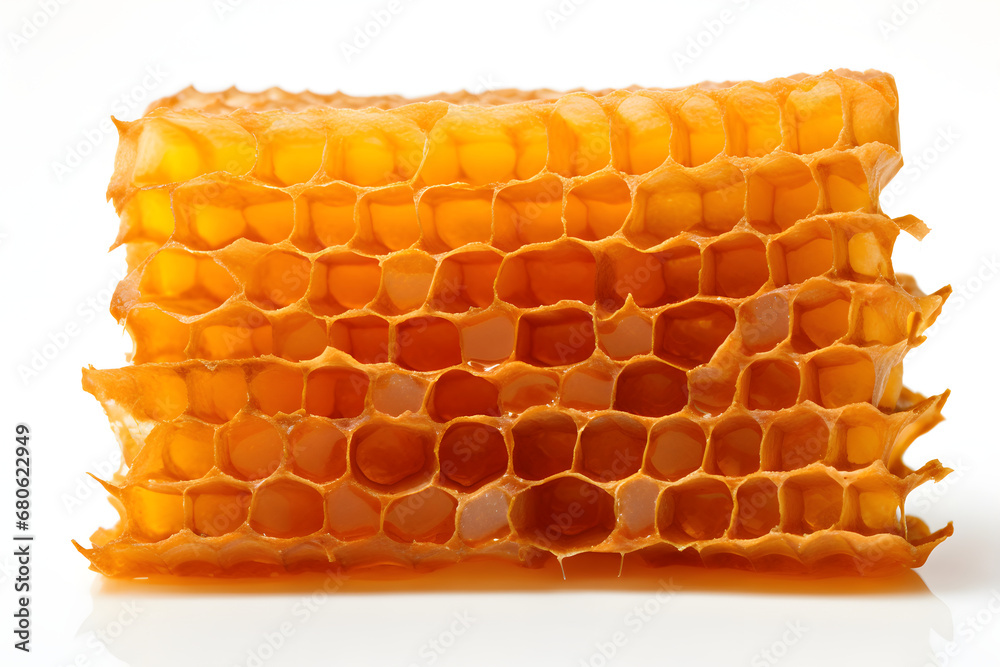 Hexagonal Elegance of Honey - Generative AI