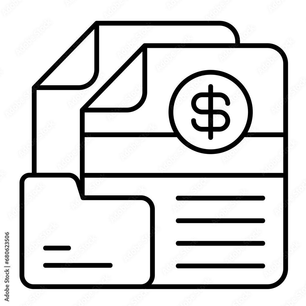 Documentation line icon illustration vector graphic Documentation line icon illustration vector graphic